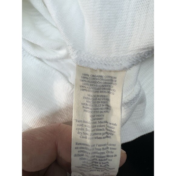 Faherty Hoodie Mens XL White Sunwashed Slub Pullover Hooded 100% Organic Cotton - Picture 8 of 8